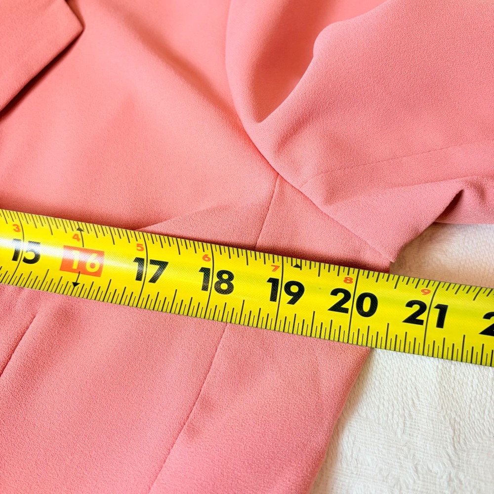 LC Lauren Conrad Mauve Pink Ruched Sleeve Single Button Blazer Size M - Picture 6 of 8